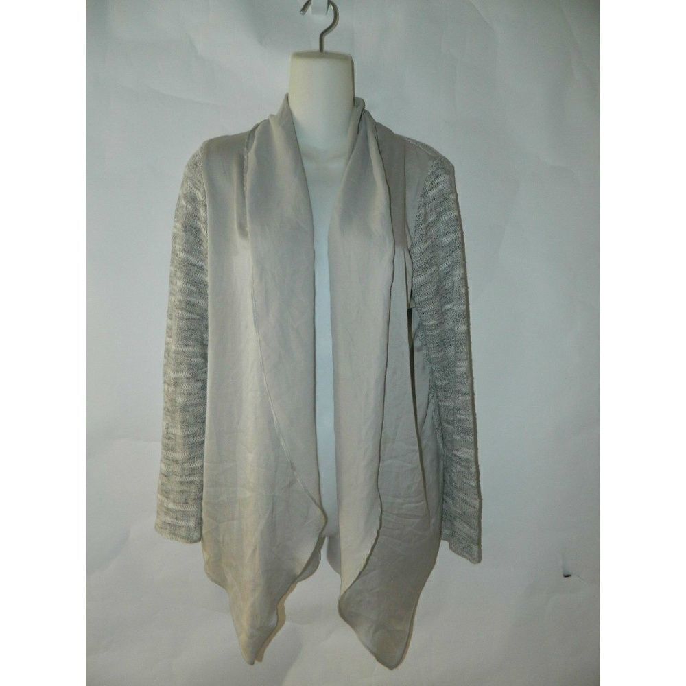 Lola And Sophie Cardigan Sweater‎ Silky Drape Open Front Medium